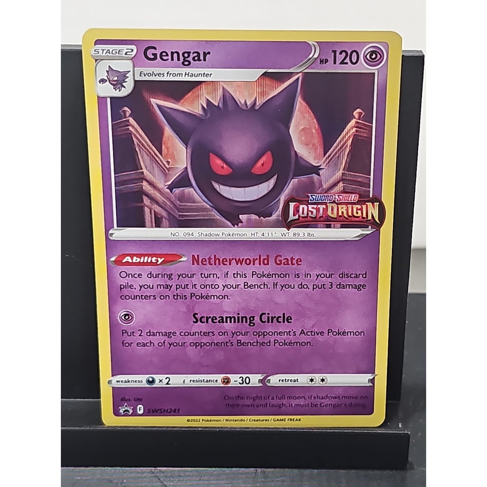 SWSH Black Star Promo SWSH241 Gengar Stamped Promo NM * HOLO BLEED *